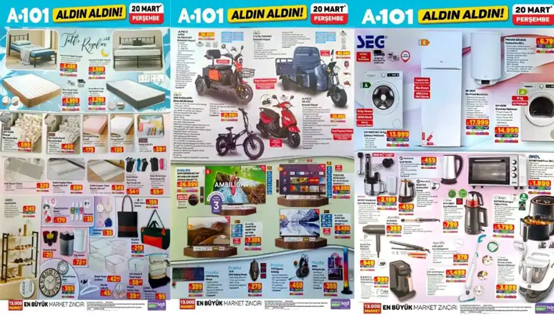 A101 Aktüel Kataloğu 20 Mart’ta Neler Sunuyor? Ayakkabılıktan Yataklara Her Şey Burada!